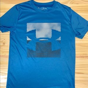 Under Armour Boys Turquoise Logo Dri-Fit Shirt YM